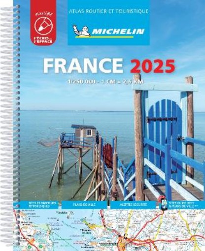 Picture of France 2025 - Tourist & Motoring Atlas Laminated Spiral