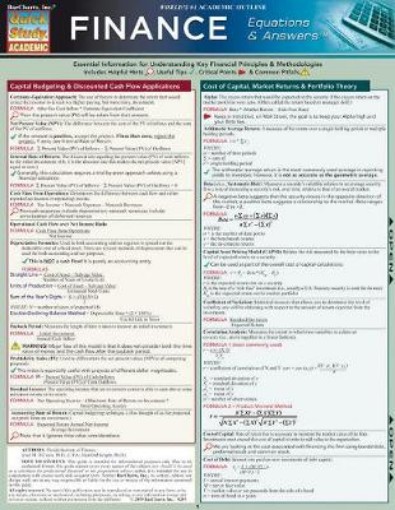 Picture of Finance Equations & Answers