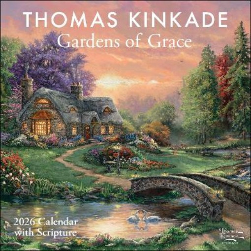 Picture of Thomas Kinkade Gardens of Grace 2026 Wall Calendar with Scripture