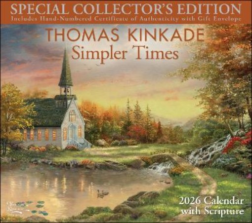Picture of Thomas Kinkade Collector's Scripture Edition 2026 Deluxe Wall Calendar + Print