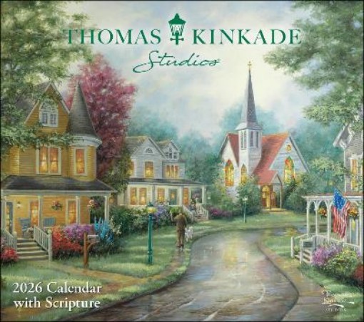 Picture of Thomas Kinkade Studios 2026 Deluxe Wall Calendar with Scripture