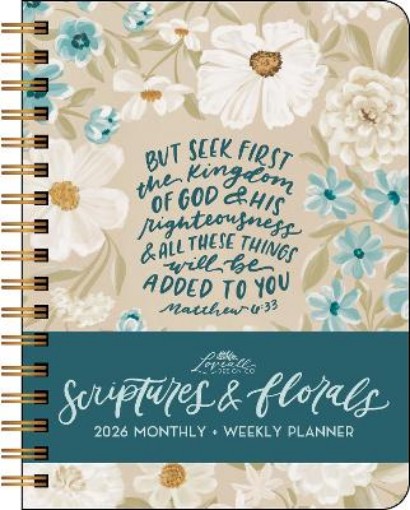 Picture of Scriptures and Florals 12-Month 2026 Hardcover Monthly/Weekly Planner Calendar