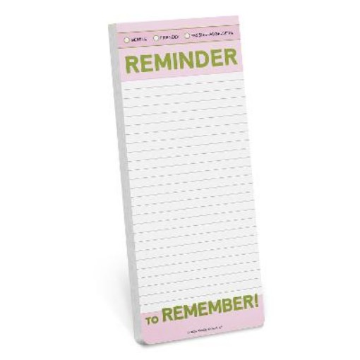 Picture of Knock Knock Reminder to Remember Make-a-List Pad