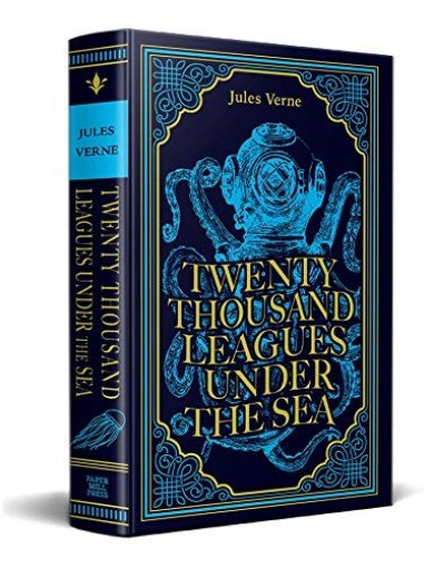 Picture of Twenty Thousand Leagues Under the Sea, Jules Verne Classic Novel, (Captain Nemo, Ocean Adventure Tale), Ribbon Page Marker, Perfect for Gifting