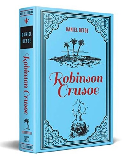 Picture of Robinson Crusoe Daniel Defoe Classic Novel, (Deserted Island Shipwreck Tale, Required Literature), Ribbon Page Marker, Perfect for Gifting