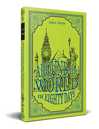 Picture of Around the World in Eighty Days, Jules Verne Classic Novel, (Phileas Fogg, Adventure, Travel Tale), Ribbon Page Marker, Perfect for Gifting