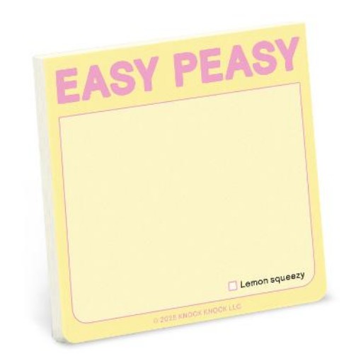 Picture of Knock Knock Easy Peasy Sticky Note (Pastel Version)