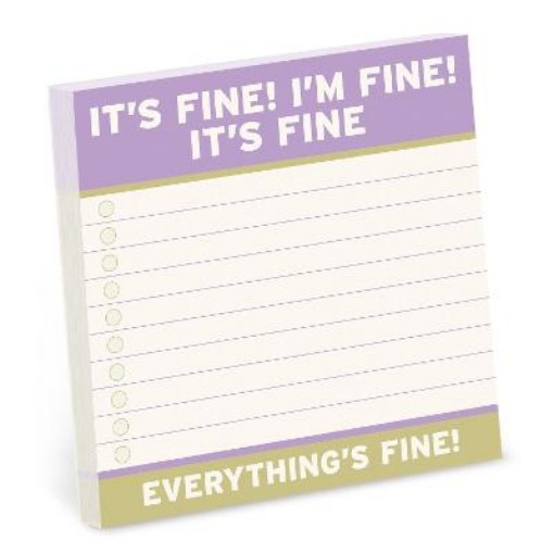 Picture of Knock Knock It’s Fine Large Sticky Notes (4x4in)