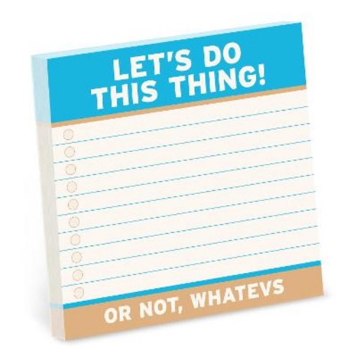 Picture of Knock Knock Let’s Do This Thing Large Sticky Notes (4x4in)
