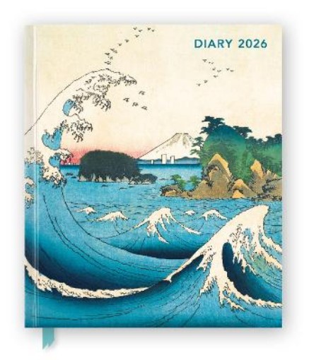 Picture of Japanese Woodblocks 2026 Desk Diary Planner - Week to View, Illustrated Throughout