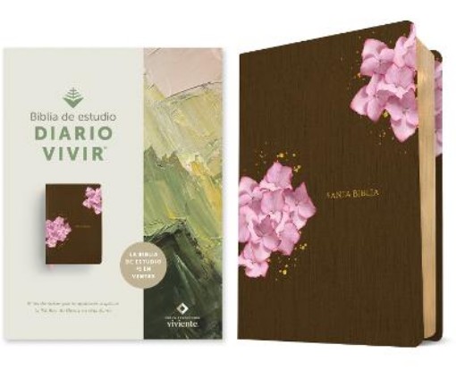 Picture of Biblia de estudio del diario vivir NTV (SentiPiel, Cafe/Rosa, Letra Roja)