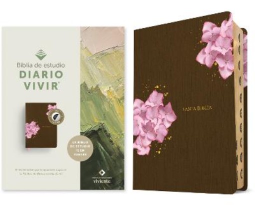 Picture of Biblia de estudio del diario vivir NTV (SentiPiel, Cafe/Rosa, Indice, Letra Roja)