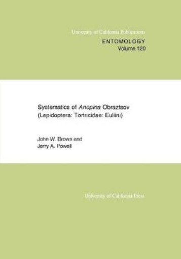 Picture of Systematics of Anopina Obraztsov (Lepidoptera Tortricidae: Euliini)