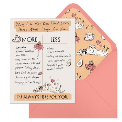 Picture of 6-Pack Em & Friends Julia Rothman Empathy More/Less Greeting Cards