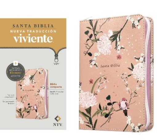 Picture of Biblia compacta NTV de ziper, con Filament  (SentiPiel, Jardin coral)