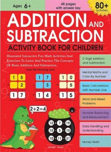 Picture of Addition and Subtraction Activity Book for Children - 80+ Activities Inside