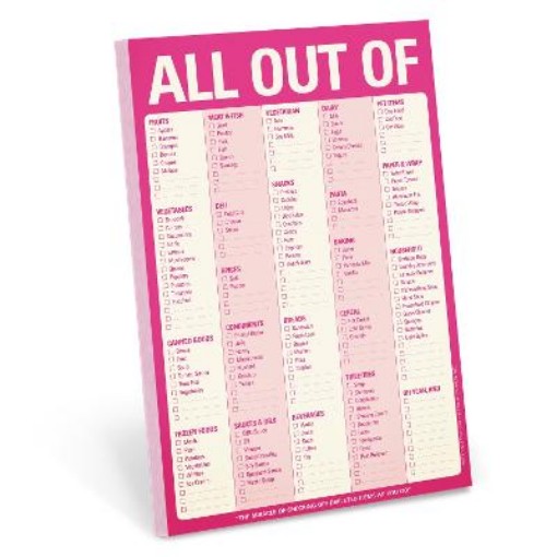 Picture of Knock Knock Pad: All Out Of Pad Pink (with magnet)